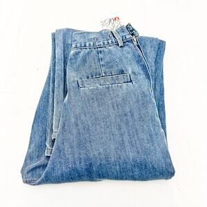 Loewe Draped jeans Ruched Pleat Denim Jeans Size Medium Wide Leg NWT